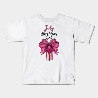 July Birthday Girl Kids T-Shirt